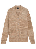 LYLE & SCOTT Multi Marl V Neck Cardigan Tigers Eye Marl