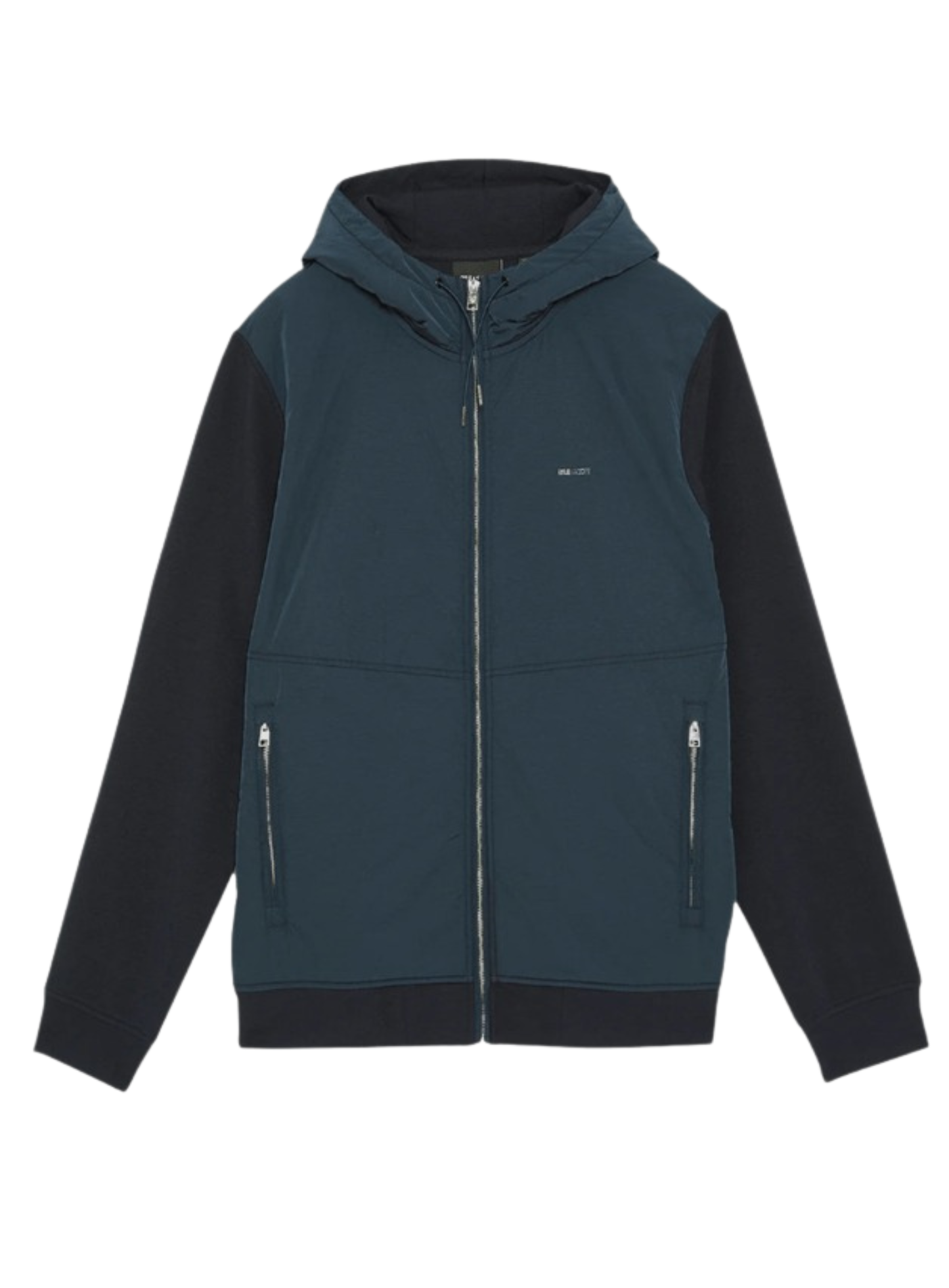 LYLE & SCOTT Half Raglan Sleeve Panneled Hoodie Dark Navy
