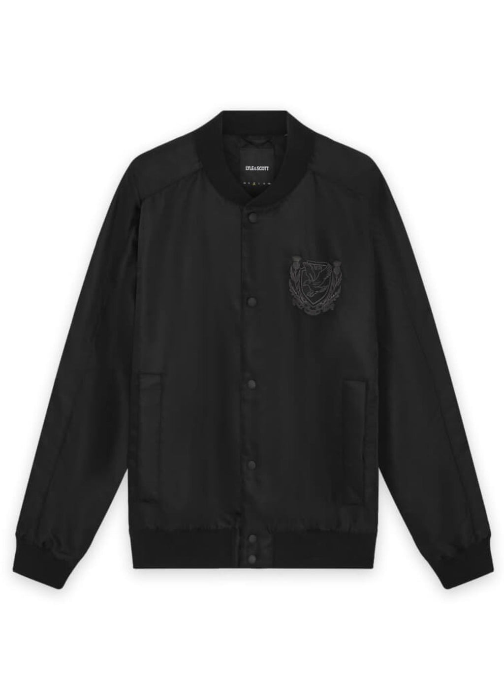 LYLE & SCOTT Crest Varsity Jacket Jet Black
