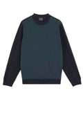 LYLE & SCOTT Half Raglan Sleeve Panneled Sweatshirt Dark Navy
