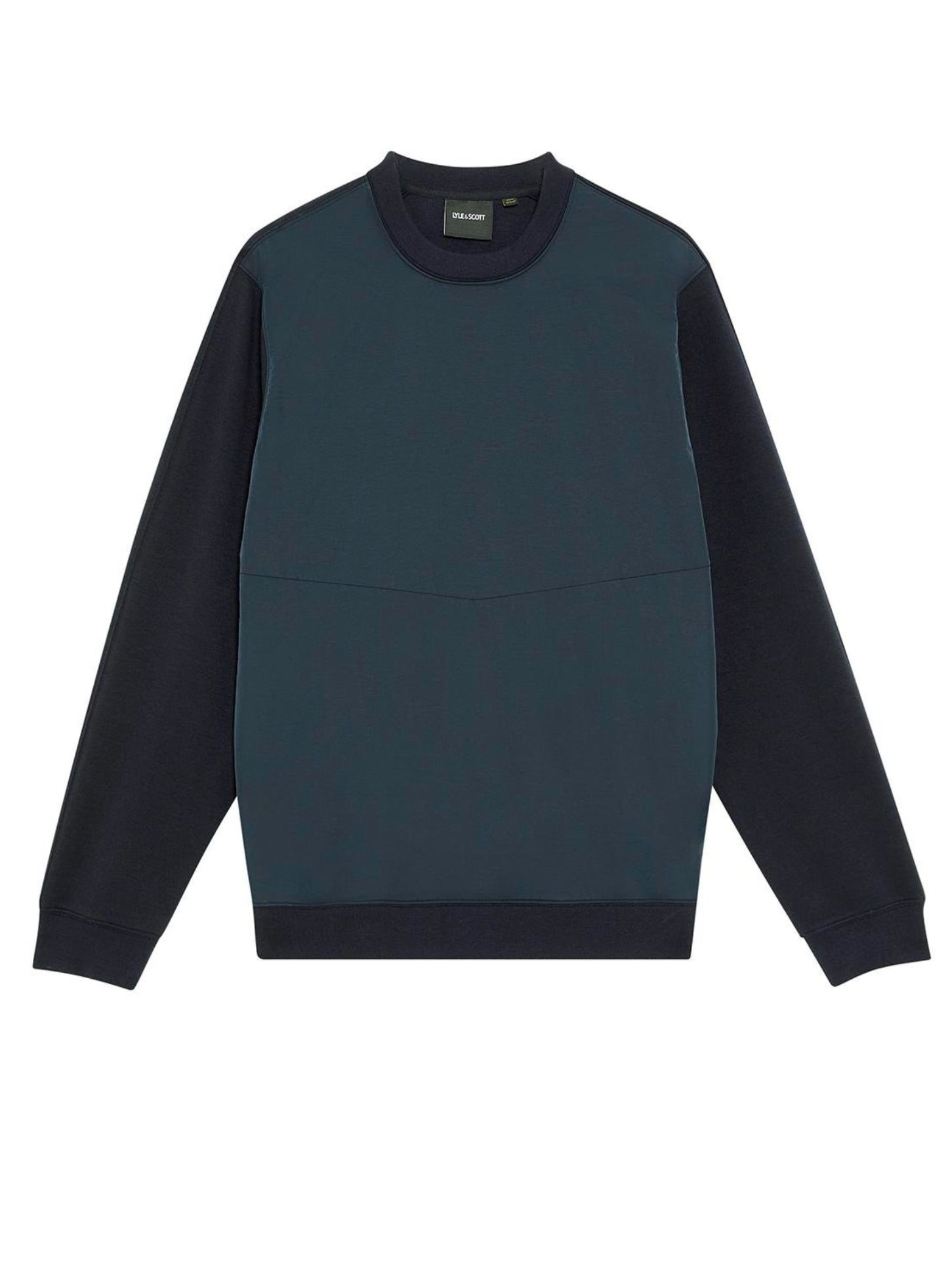 LYLE & SCOTT Half Raglan Sleeve Panneled Sweatshirt Dark Navy