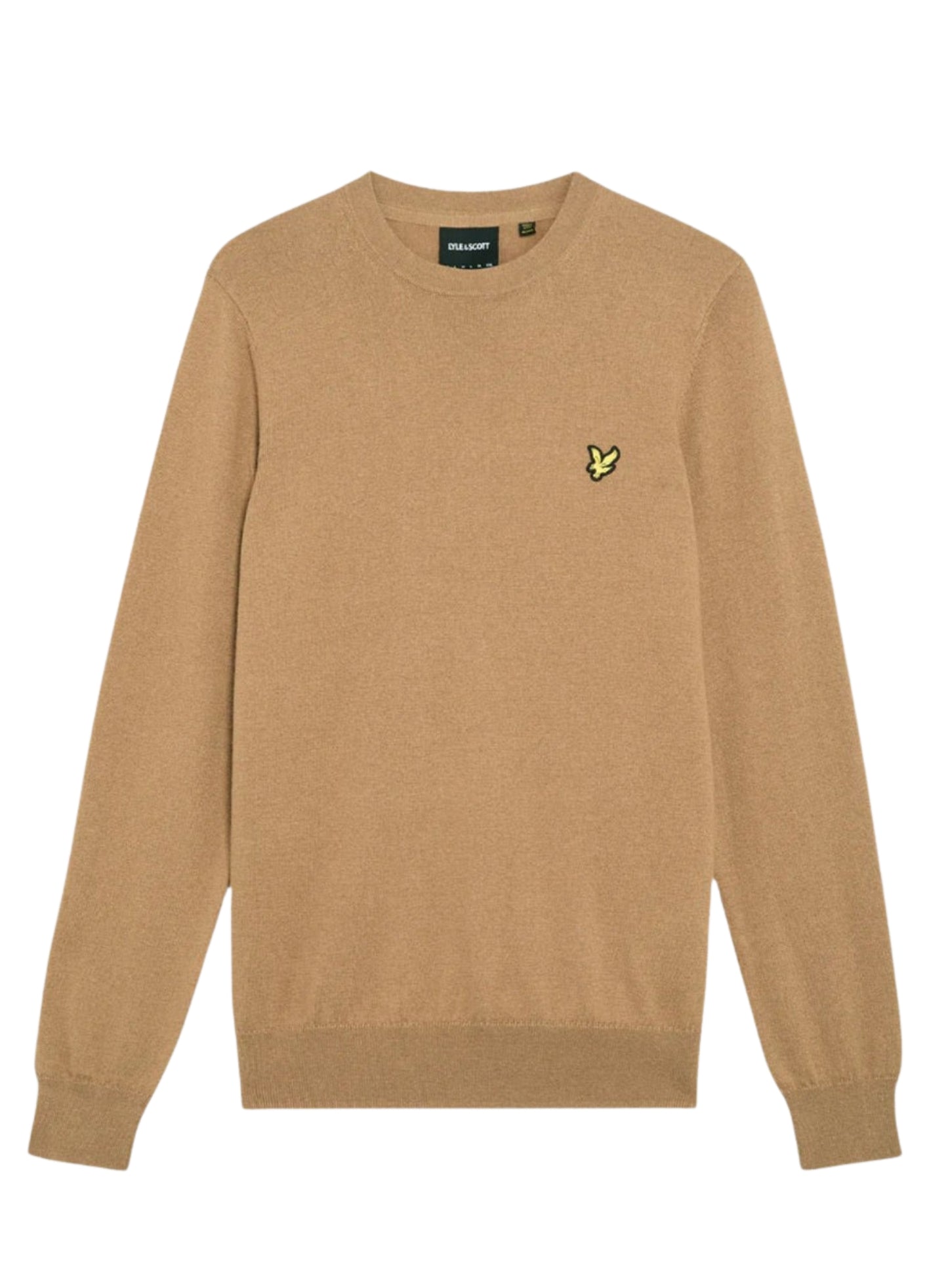 LYLE & SCOTT Cotton Merino Crew Neck Jumper Tigers Eye