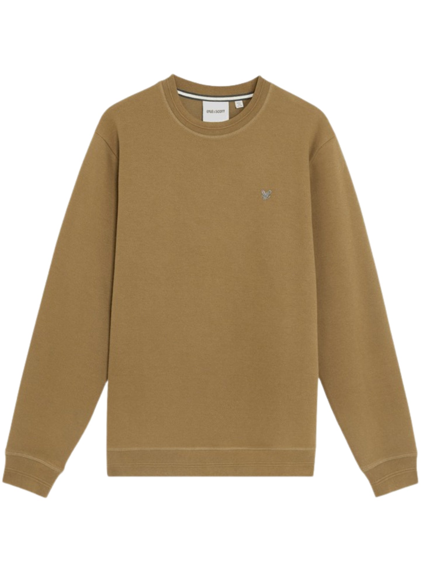 LYLE & SCOTT Diagonal Weave Crew Neck Sweatshirt Dusky Green