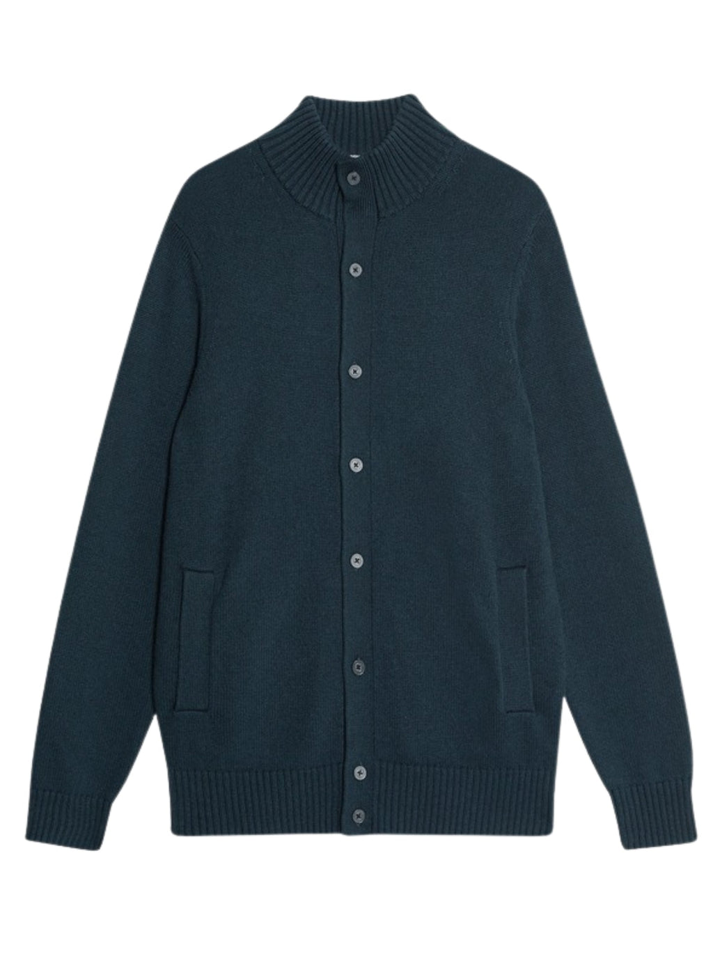 LYLE & SCOTT Military Cardigan Carbon Grey