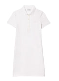 LACOSTE WOMEN Slim Fit Stretch Piqué Polo Dress White