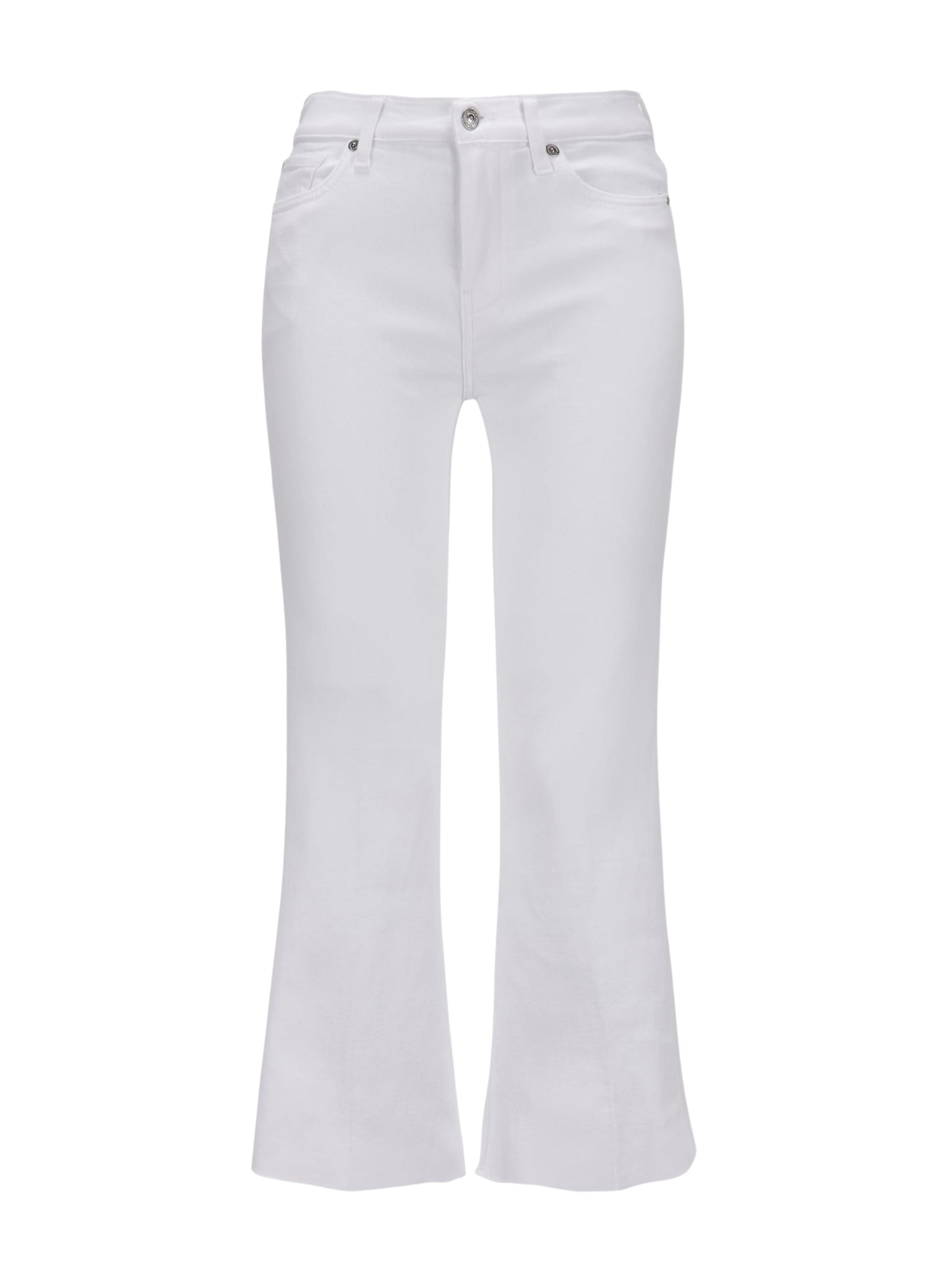 7 FOR ALL MANKIND WOMEN Raw Cut Cropped Dojo Soleil Jeans White