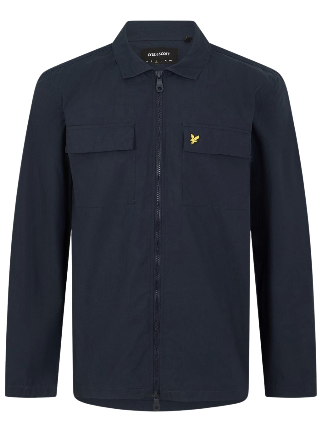 LYLE & SCOTT Cotton Long Sleeve Zip Overshirt Dark Navy