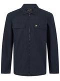LYLE & SCOTT Cotton Long Sleeve Zip Overshirt Dark Navy