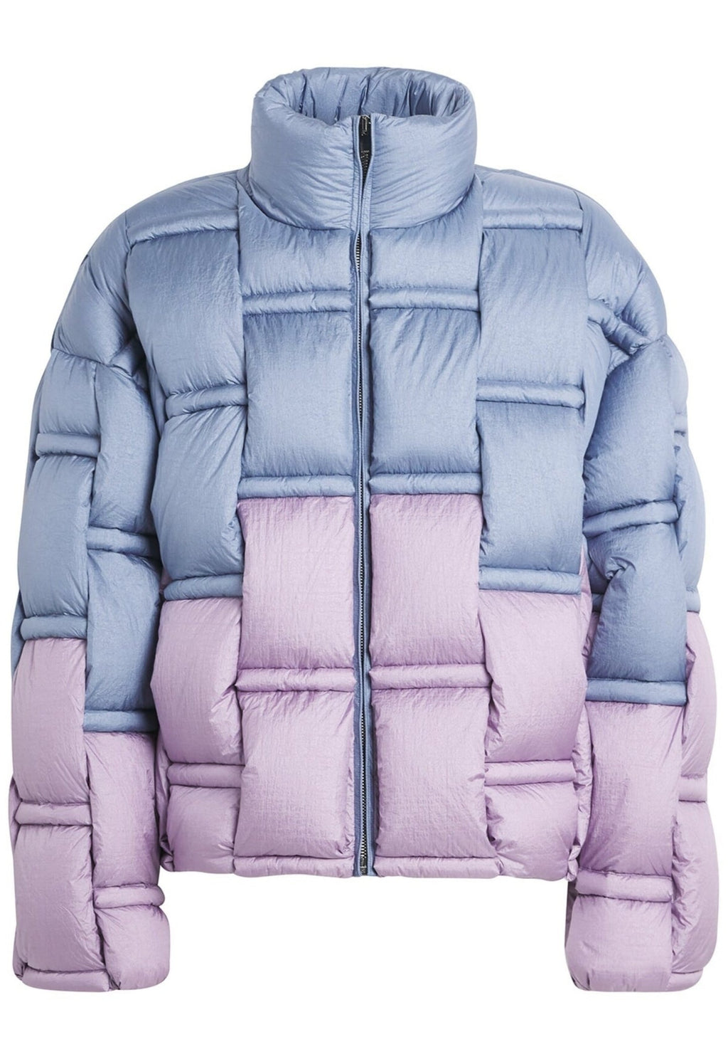 RAXXY Two-toned Puffer Jacket Metallic Blue Powder Pink