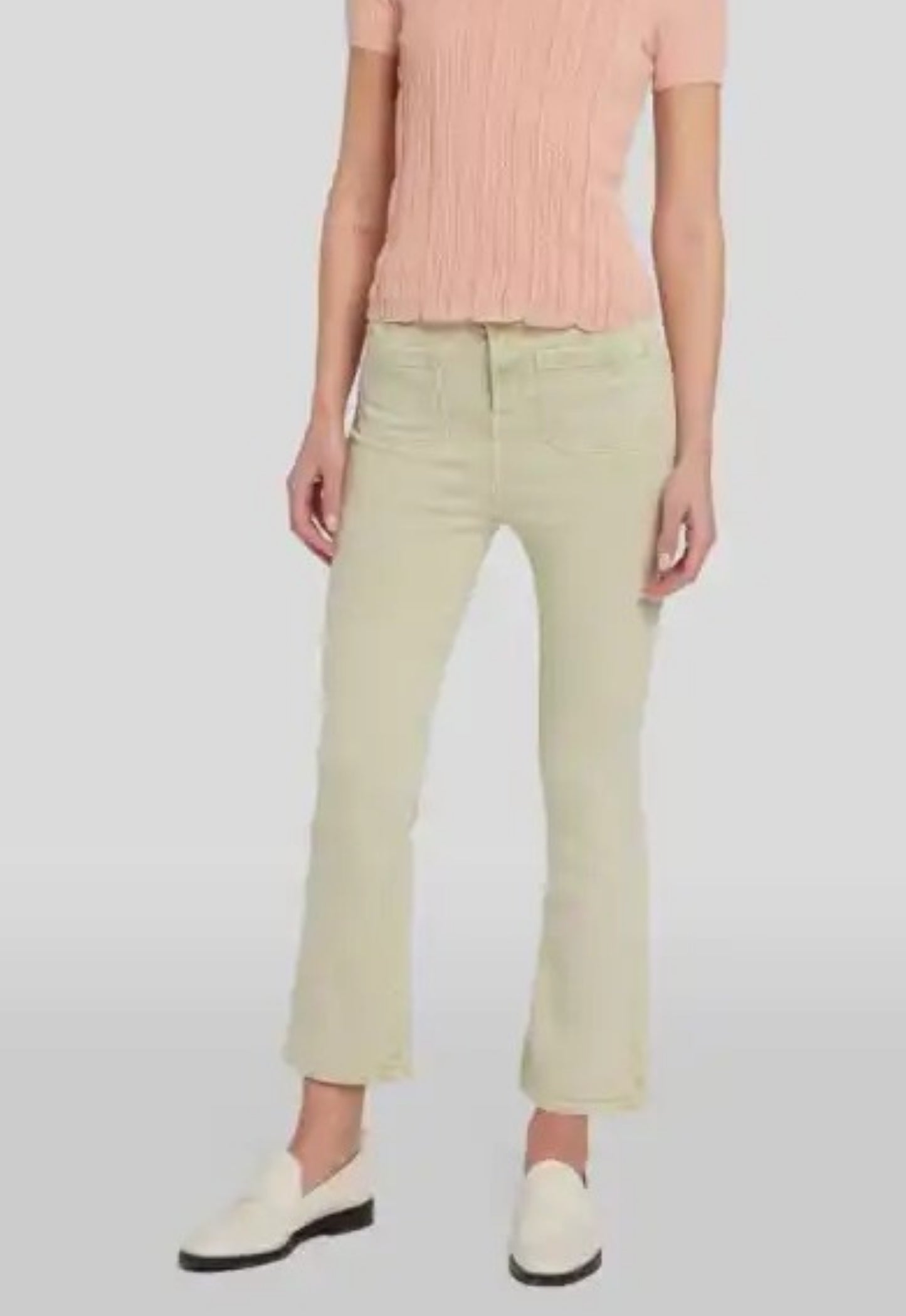 7 FOR ALL MANKIND WOMEN High-rise Slim-kick Jeans Patch Pockets Pear