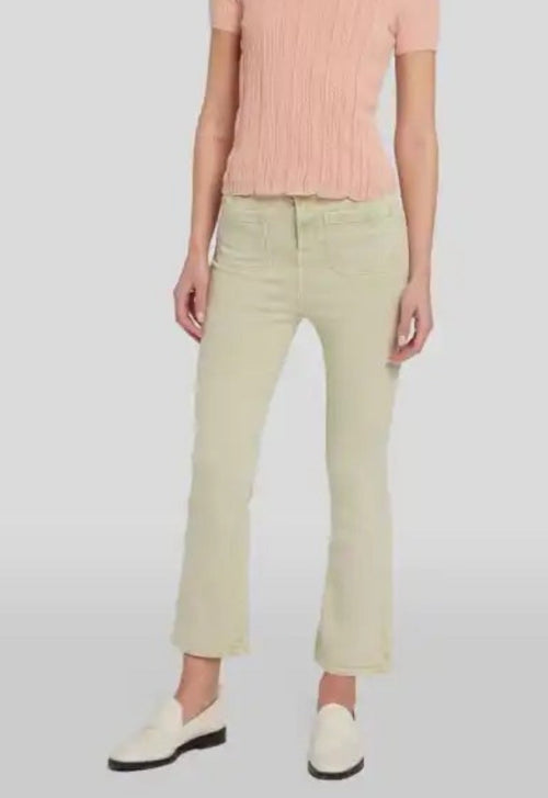 7 FOR ALL MANKIND WOMEN High-rise Slim-kick Jeans Patch Pockets Pear