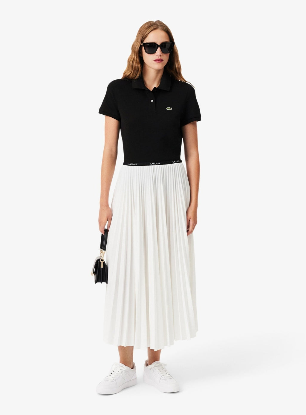 LACOSTE WOMEN Regular Fit Supple Petit Piqué Polo Shirt Black