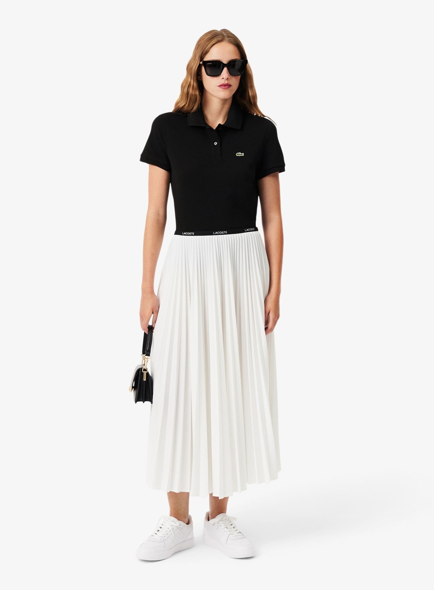 LACOSTE WOMEN Regular Fit Supple Petit Piqué Polo Shirt Black