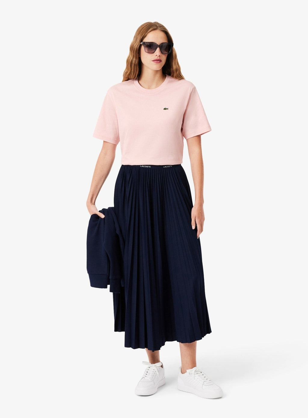 LACOSTE WOMEN Relaxed Fit Soft Cotton T-shirt Light Pink