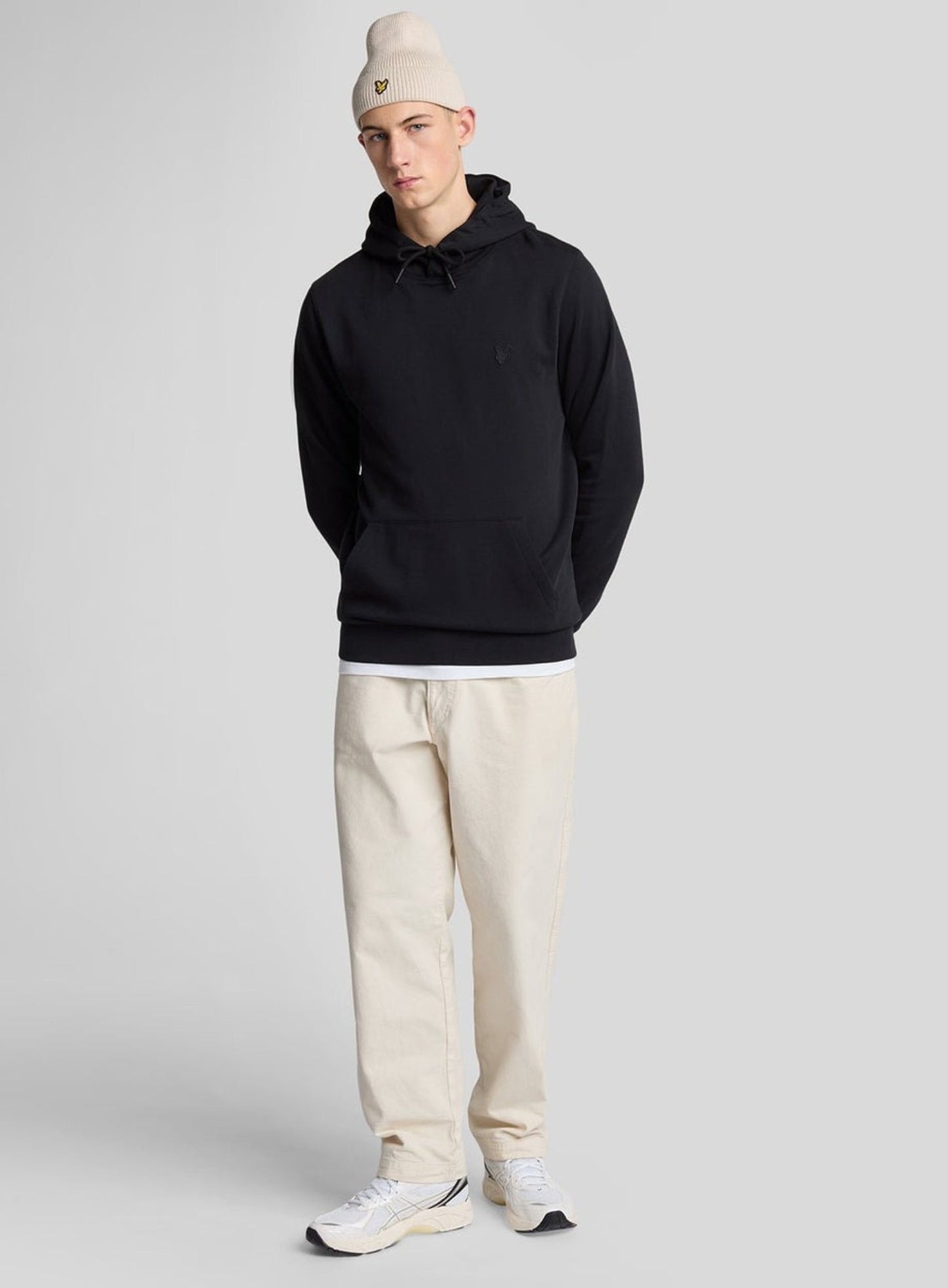LYLE & SCOTT Superfine Cotton Loopback Hoodie Jet Black