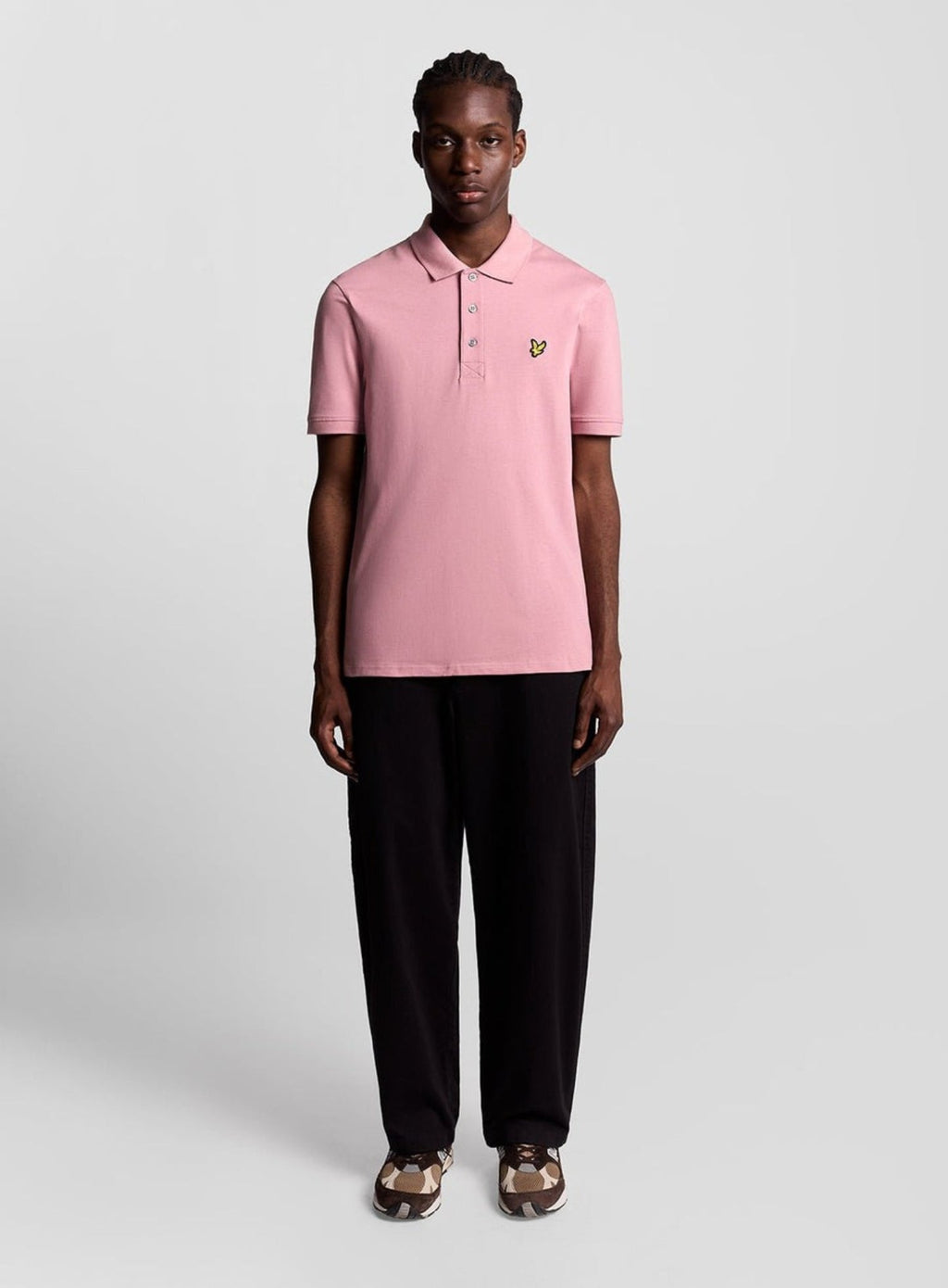 LYLE & SCOTT Plain Polo Shirt Garden Rose
