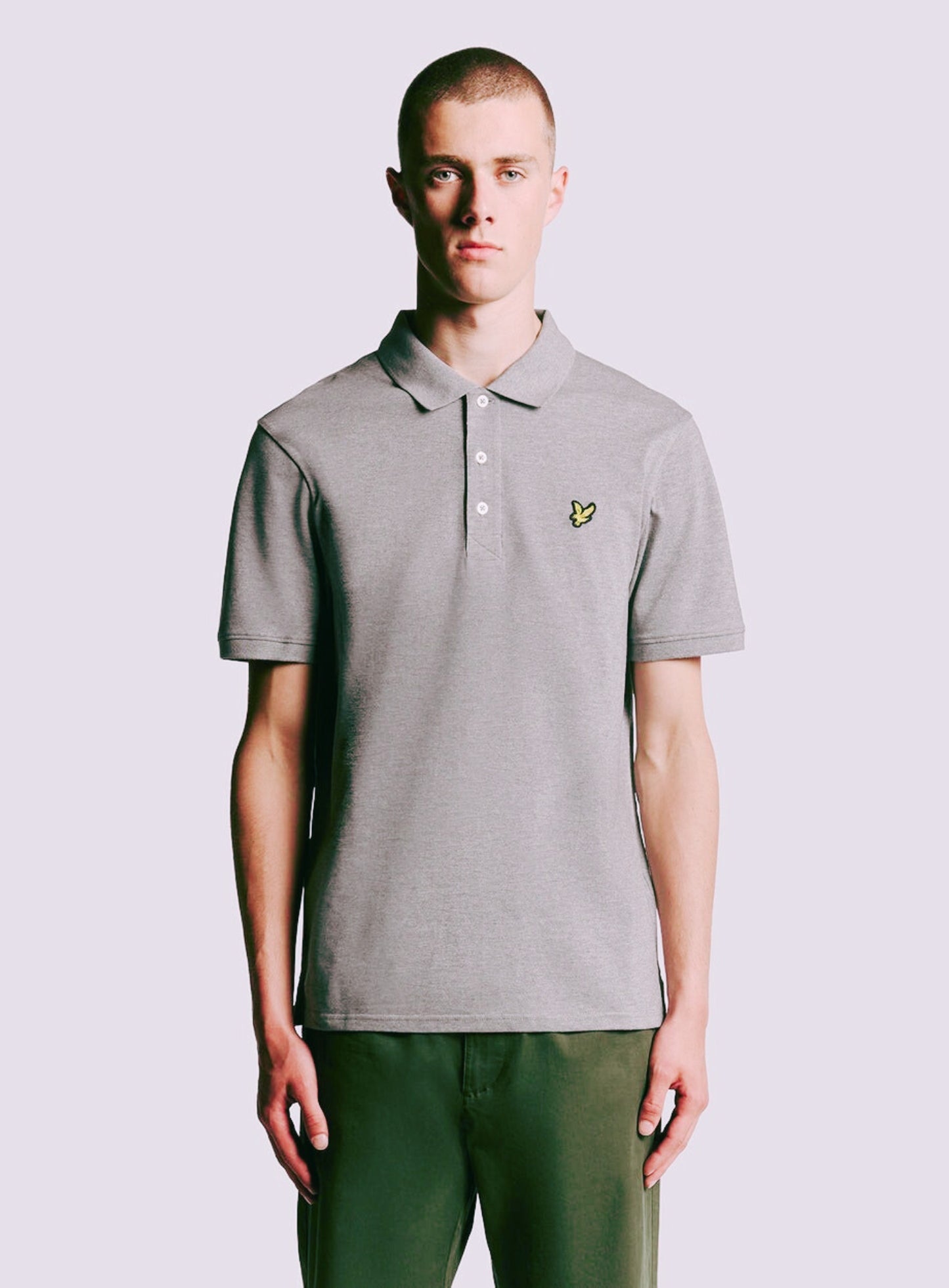 LYLE & SCOTT Plain Polo Shirt Gull Grey