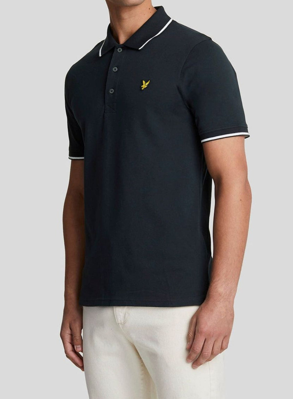 LYLE & SCOTT Tipped Polo Shirt Dark Navy
