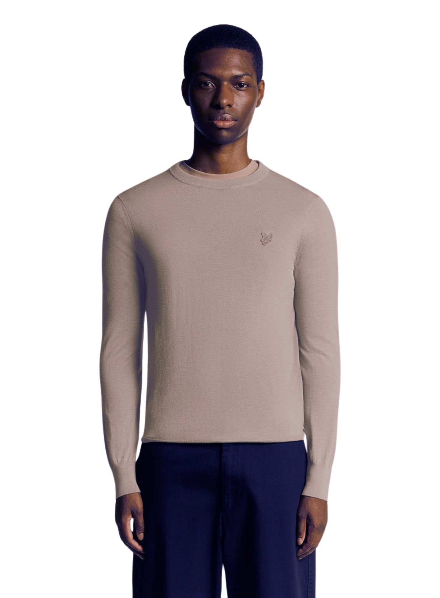 LYLE & SCOTT Merino Wool Crew Neck Jumper Cinder
