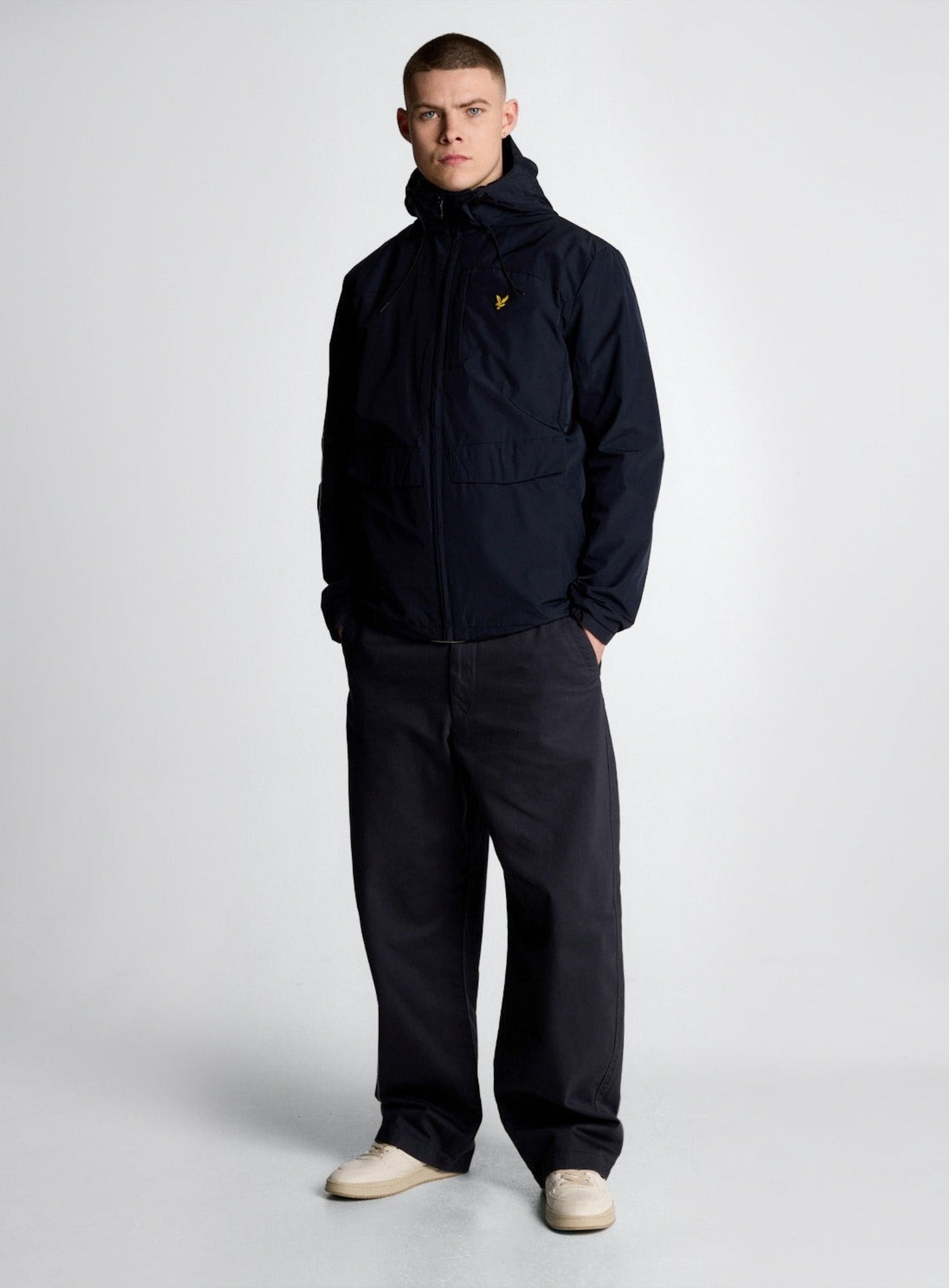 LYLE & SCOTT Lightweight Hooded Zip Through Jacket Dark Navy