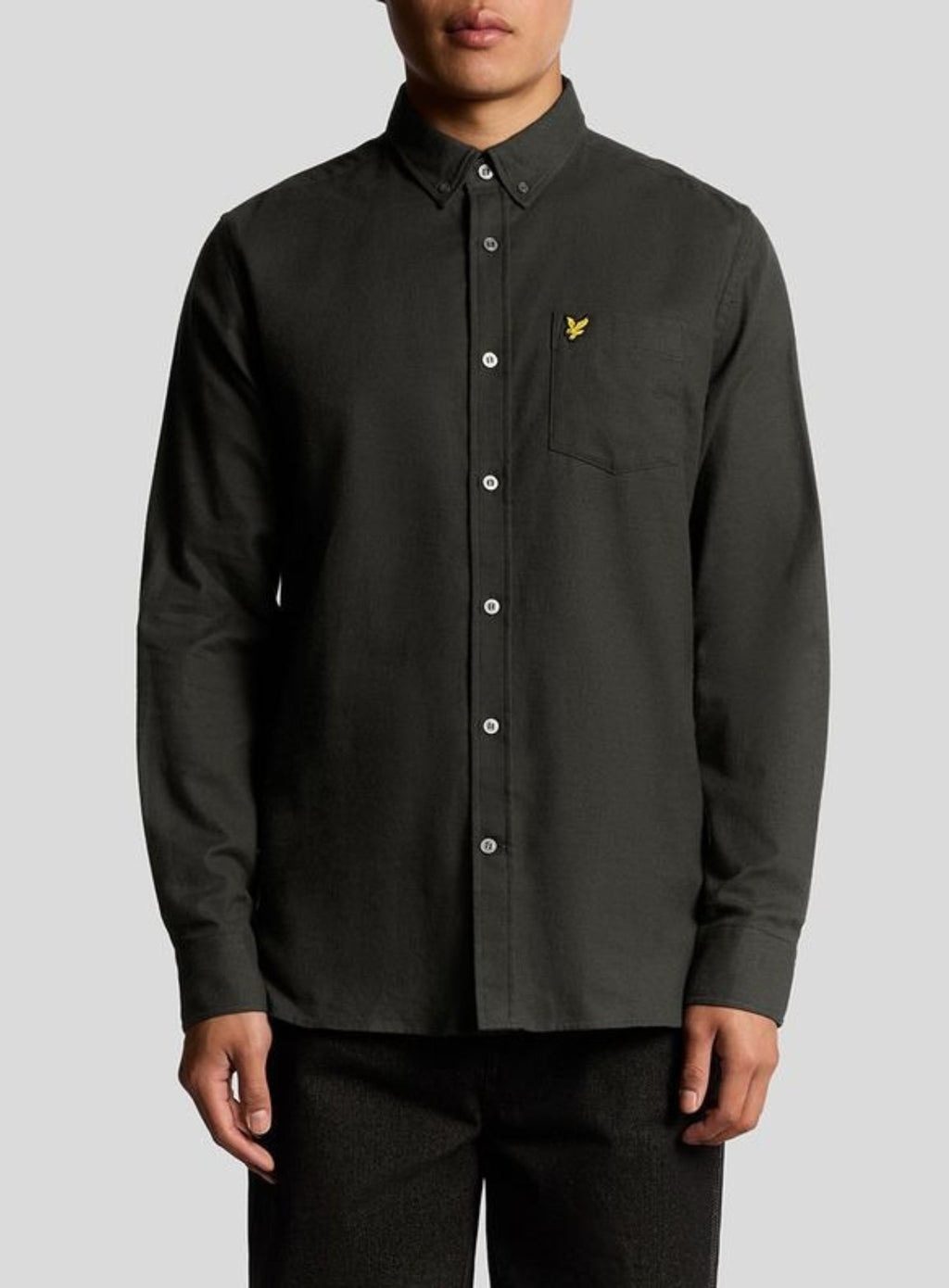 LYLE & SCOTT Plain Flannel Shirt Shadow