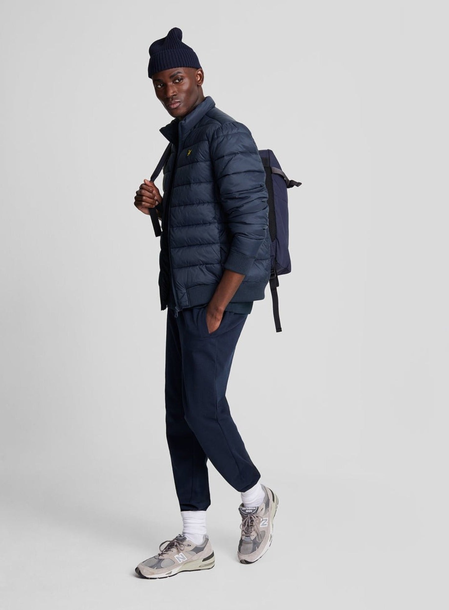 LYLE & SCOTT Funnel Neck Puffer Jacket Dark Navy