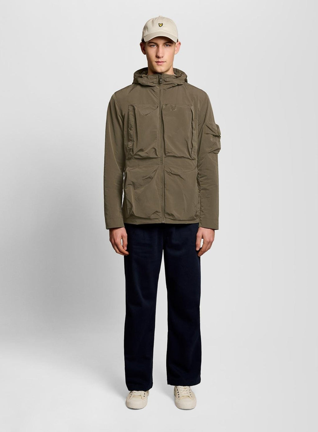 LYLE & SCOTT Lightweight Ripstop Windcheater Khaki Ash
