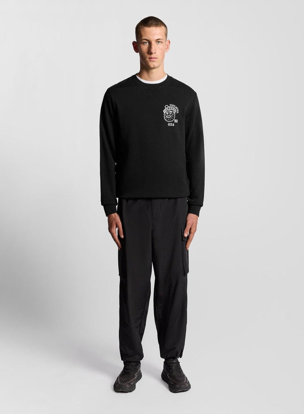 LYLE & SCOTT Highlander Graphic Sweatshirt Jet Black