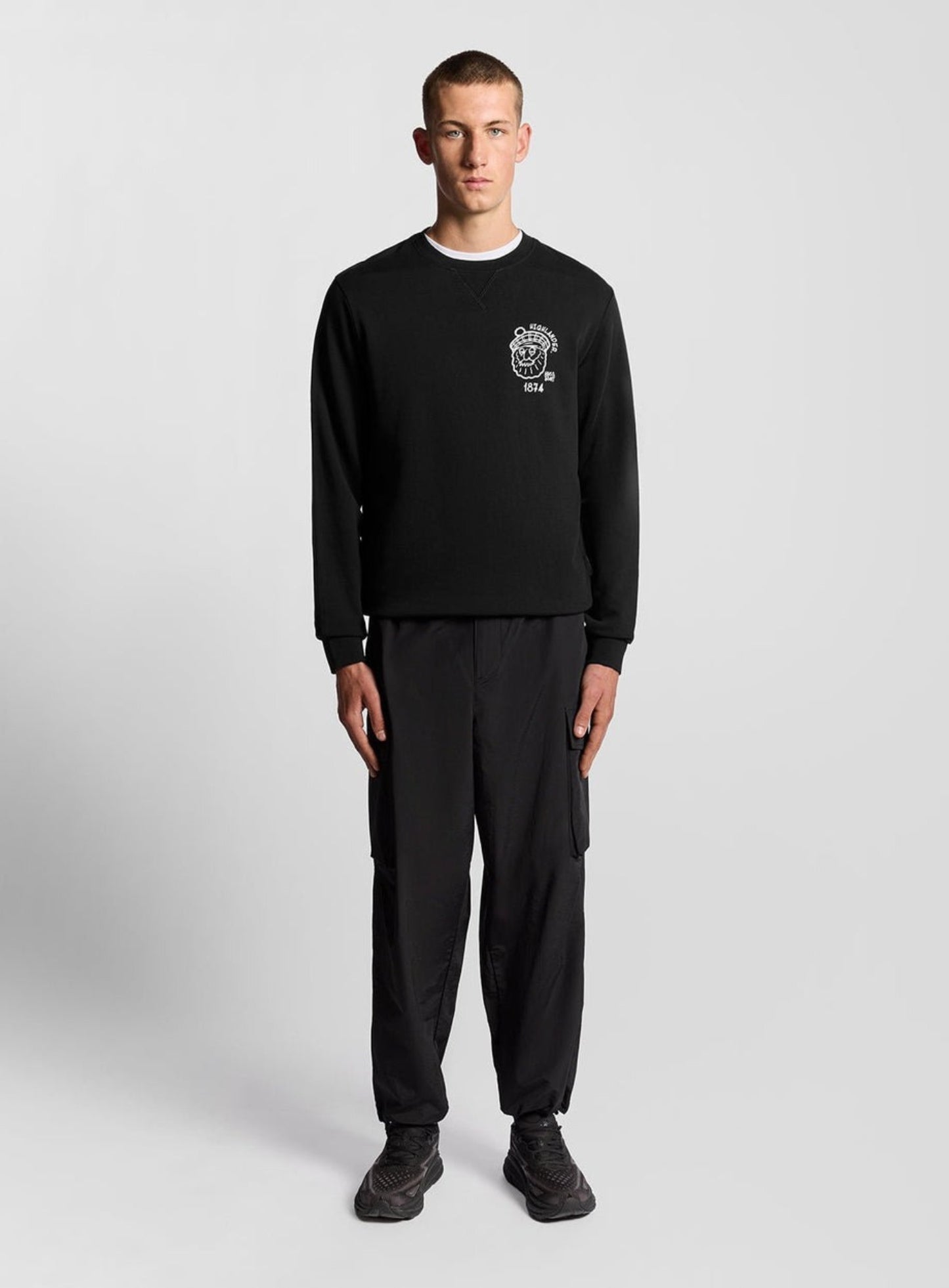 LYLE & SCOTT Highlander Graphic Sweatshirt Jet Black