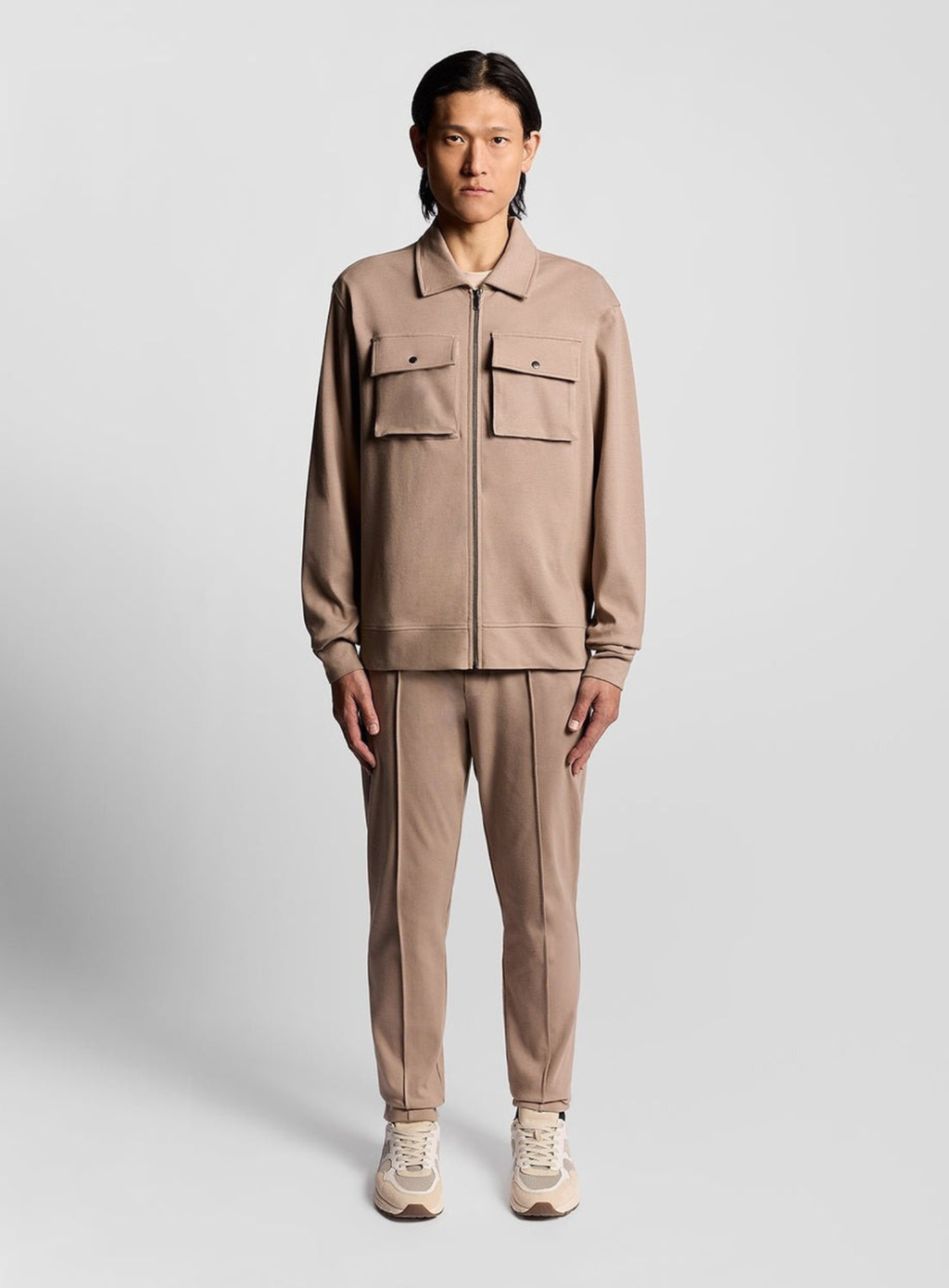 LYLE & SCOTT Heavyweight Jersey Overshirt Cobblestone