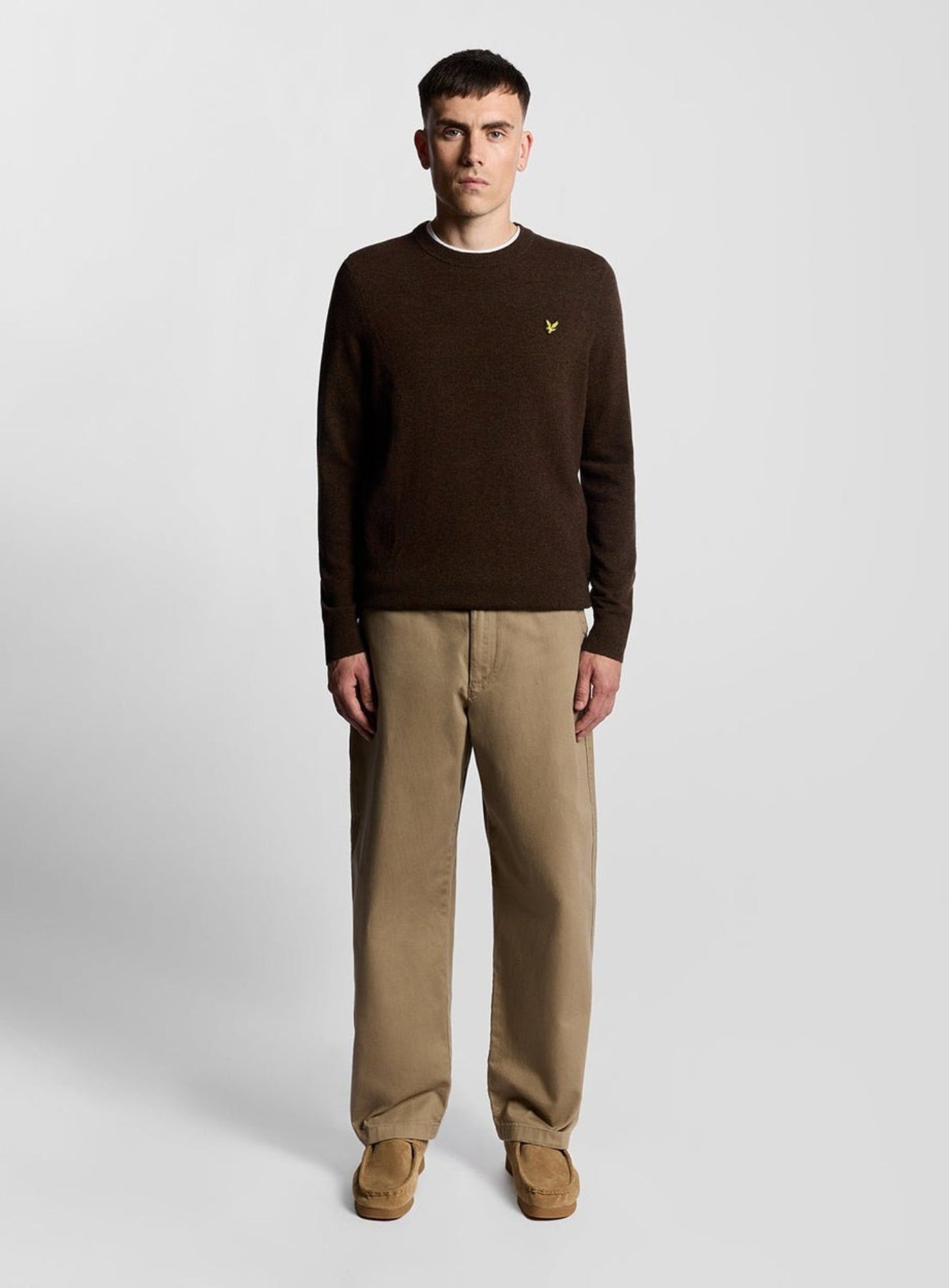 LYLE & SCOTT Cotton Merino Crew Neck Jumper Port