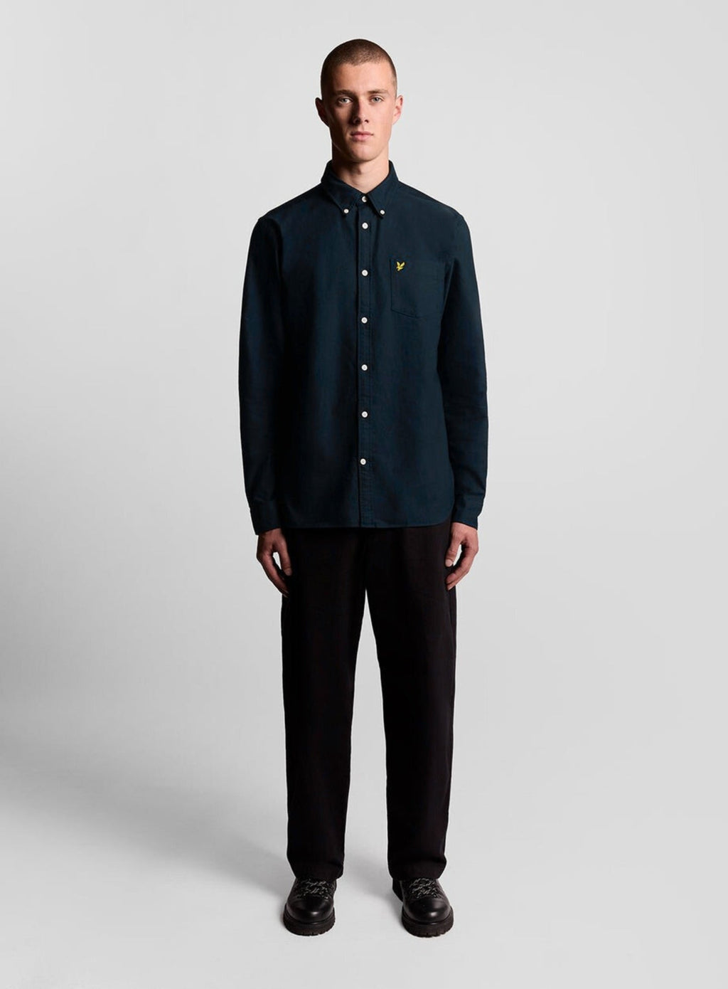 LYLE & SCOTT Plain Oxford Shirt Dark Navy