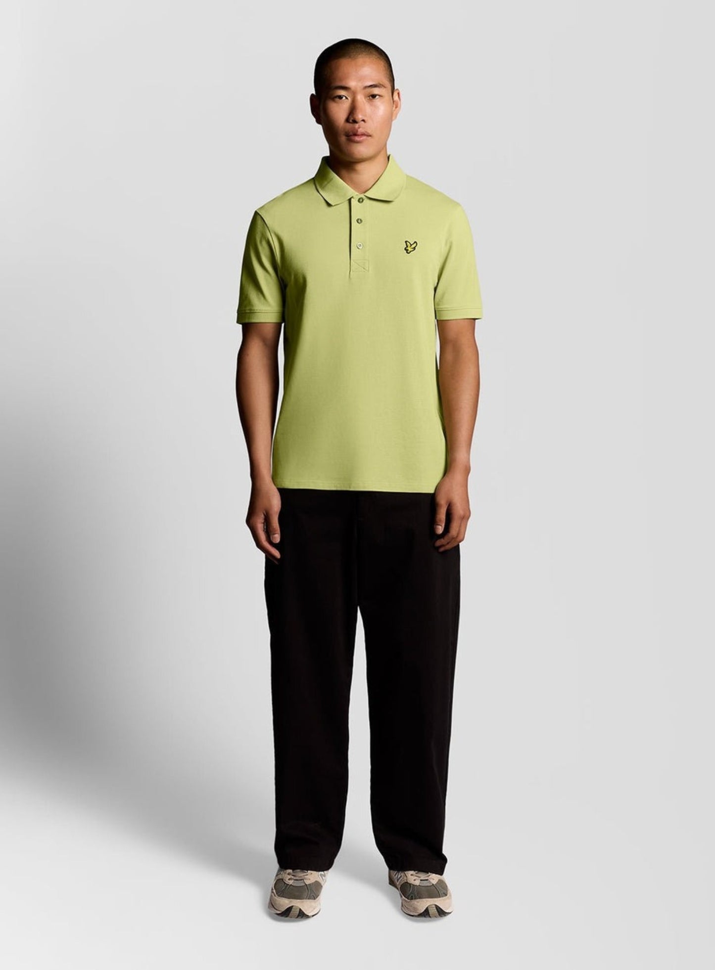 LYLE & SCOTT Plain Polo Shirt Pale Willow