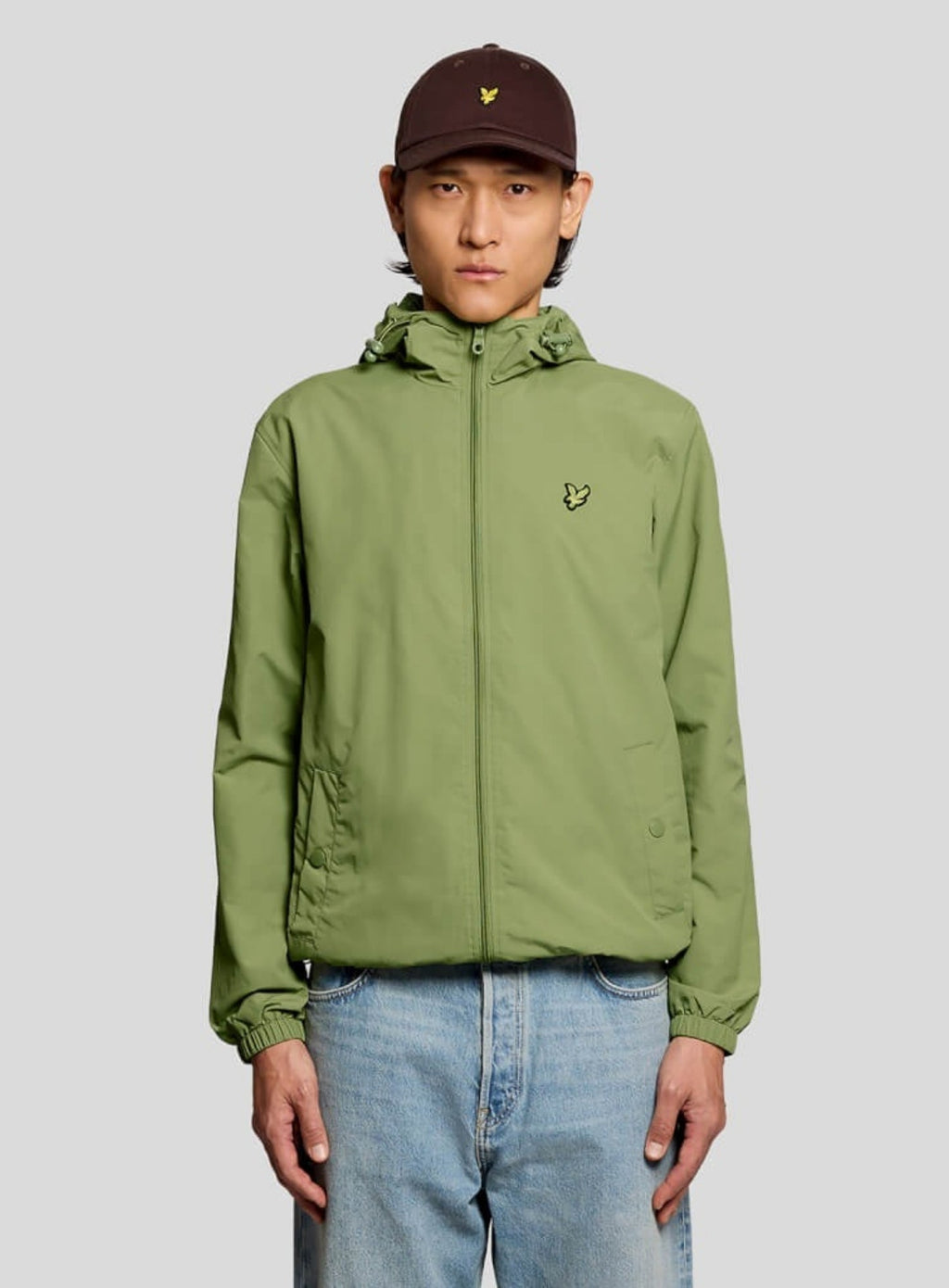 LYLE & SCOTT Water Resistant Hooded Jacket Shrub Green
