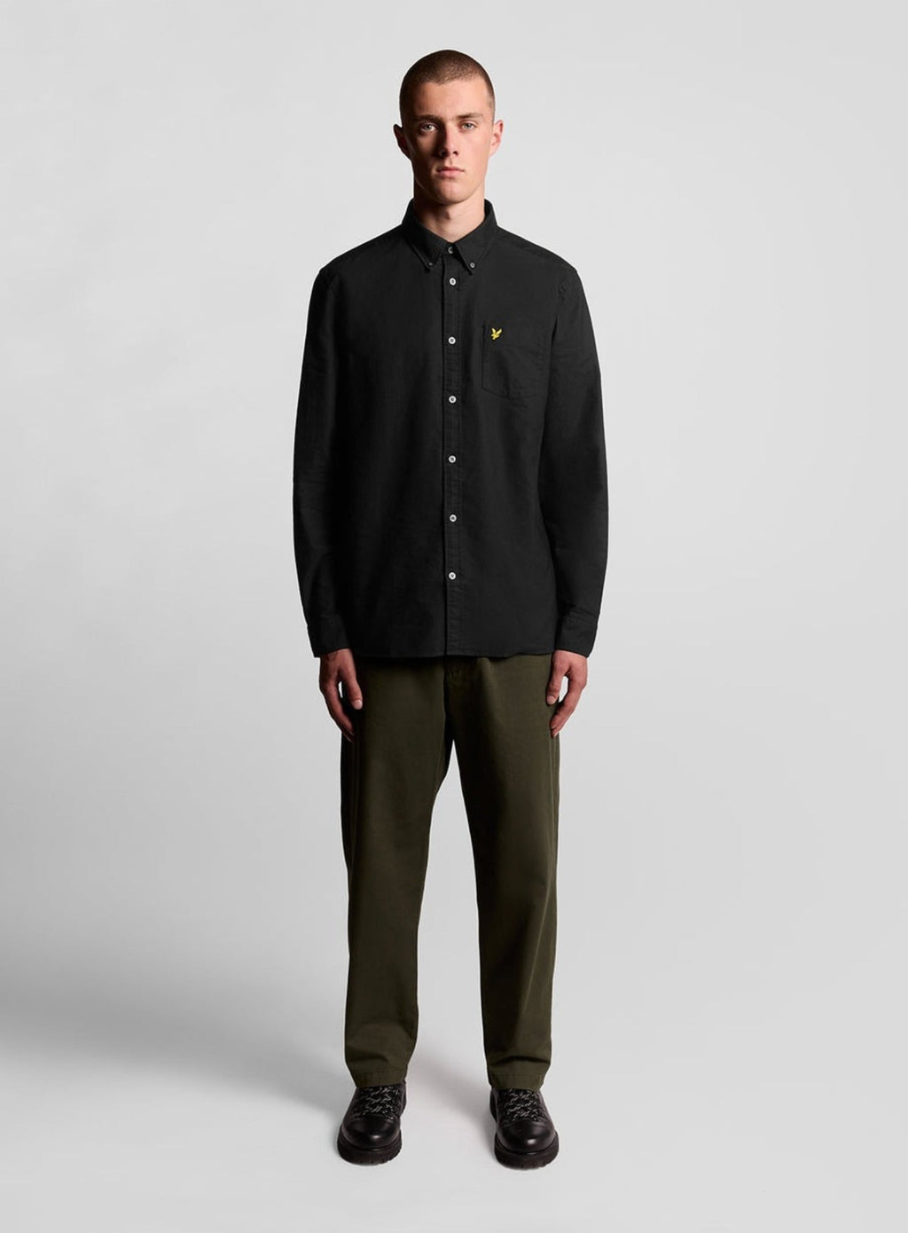 LYLE & SCOTT Plain Oxford Shirt Jet Black