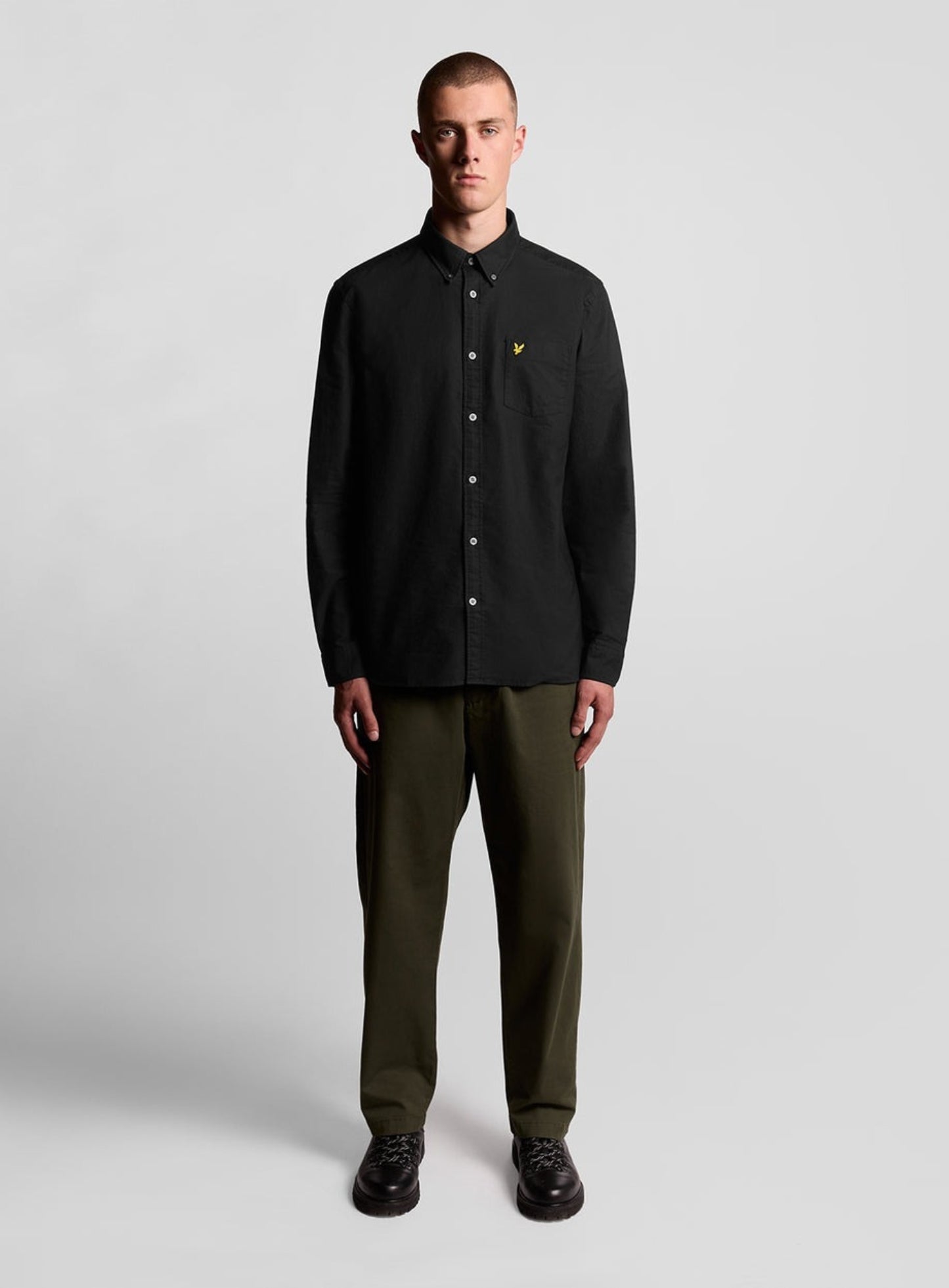 LYLE & SCOTT Plain Oxford Shirt Jet Black