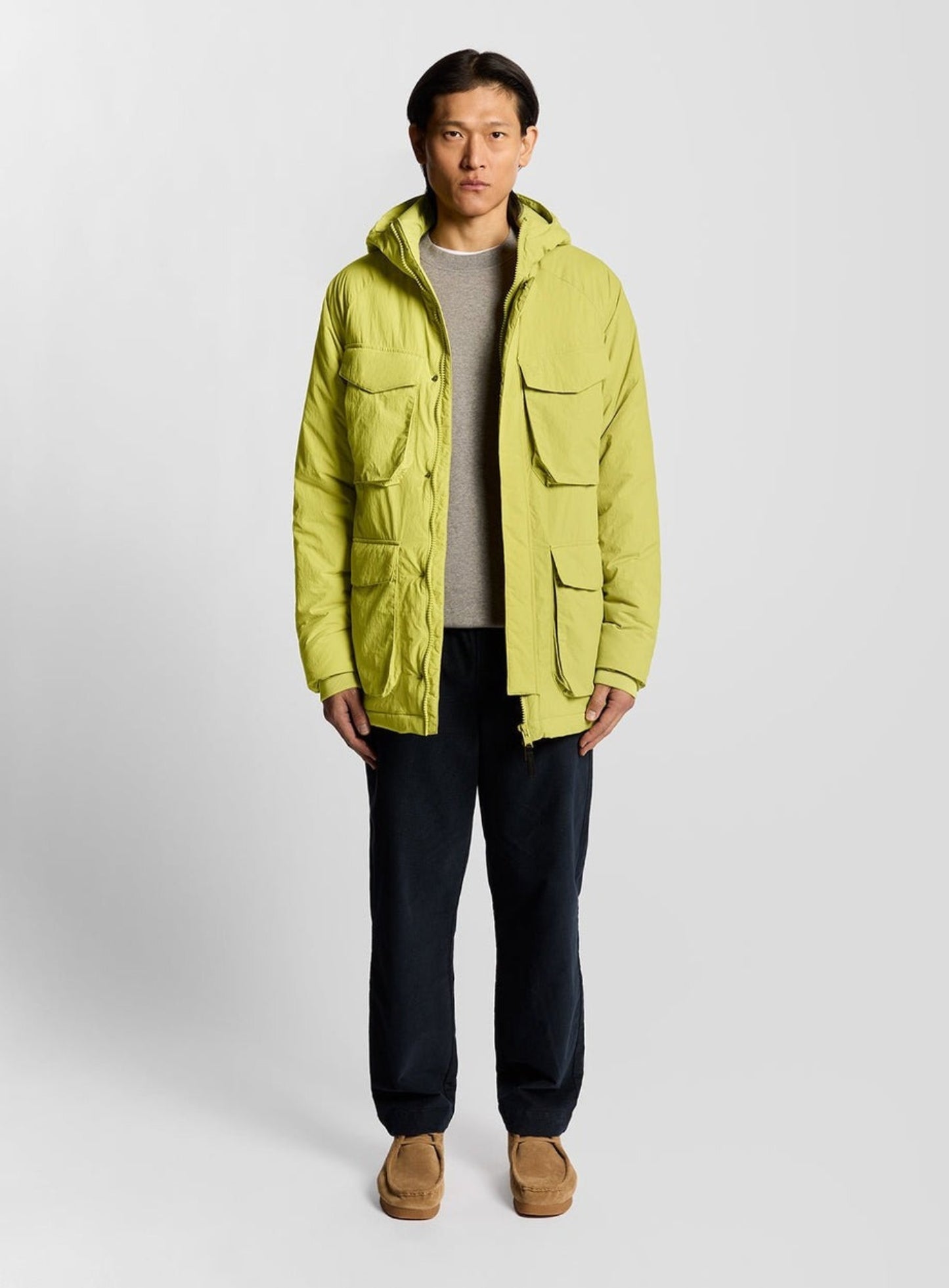 LYLE & SCOTT Military Inspired Insulated Parka Pale Willow
