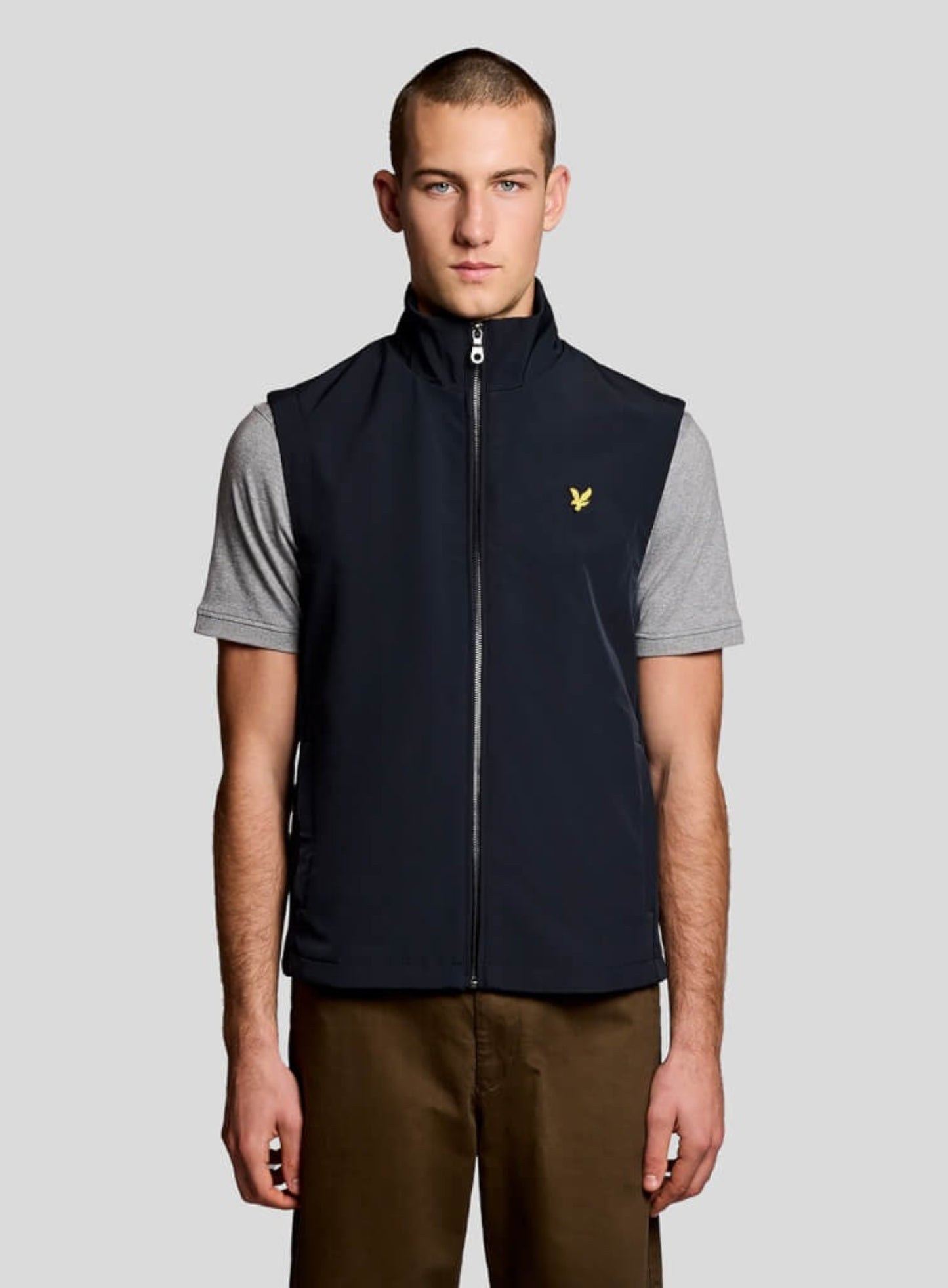 LYLE & SCOTT Mesh Back Softshell Funnel Neck Gilet Dark Navy