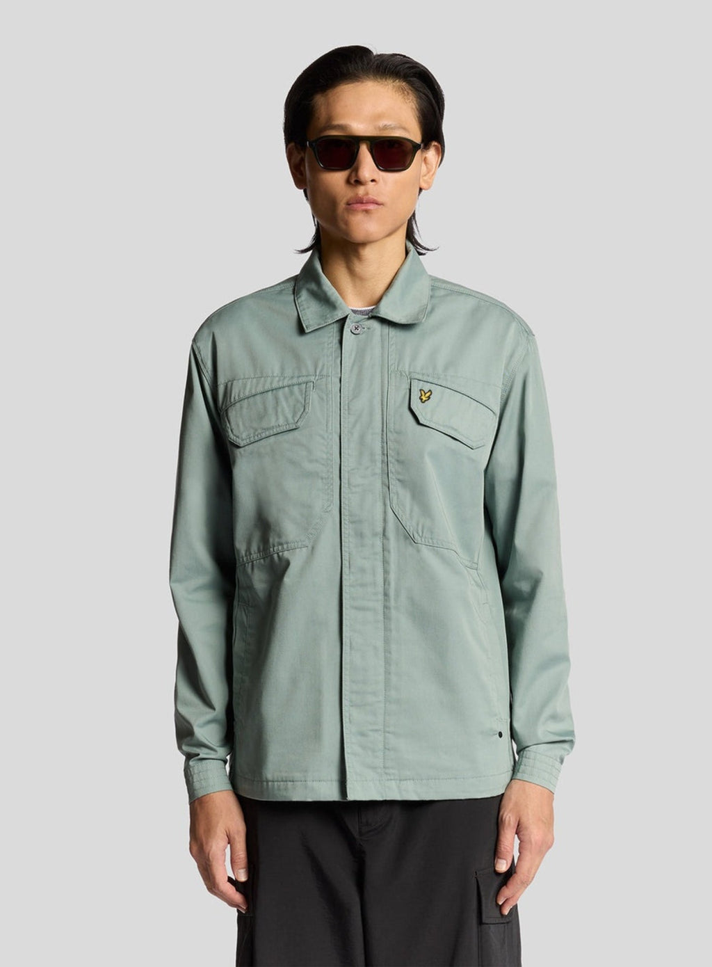LYLE & SCOTT Multi Pocket Full Zip Overshirt Cold Mint