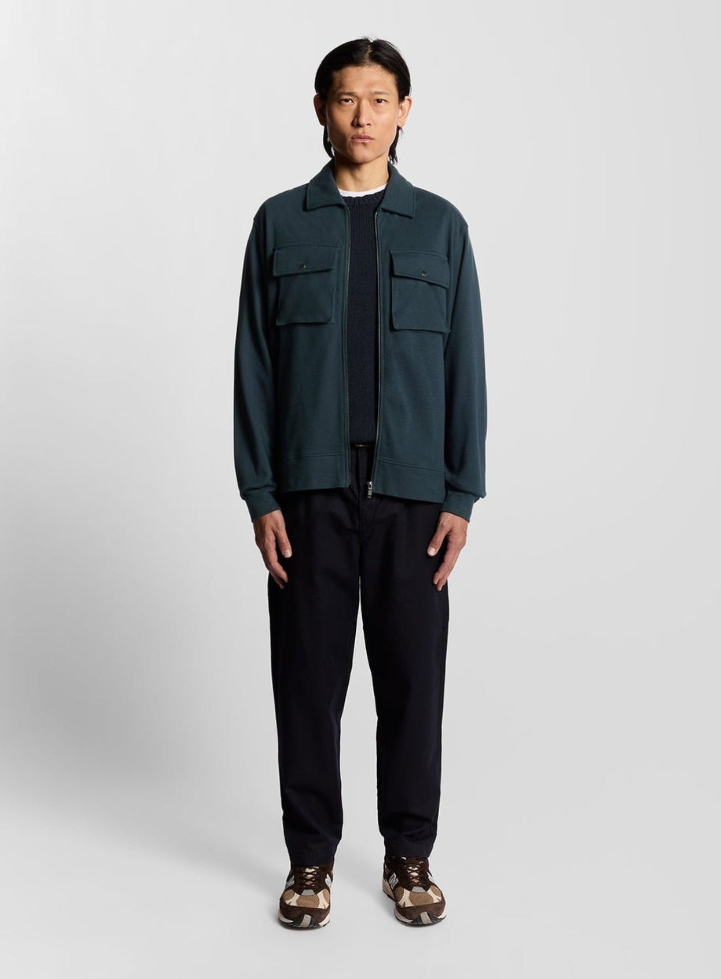 LYLE & SCOTT Interlock Jersey Overshirt Carbon