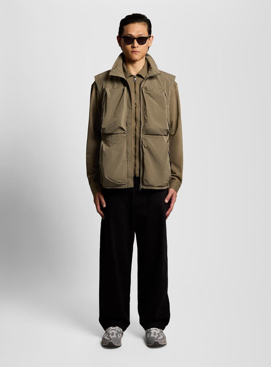 LYLE & SCOTT Lightweight Ripstop Gilet Khaki Ash