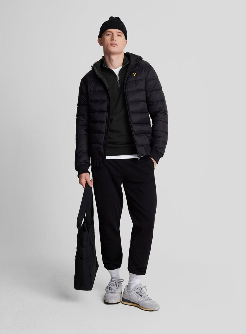 LYLE & SCOTT Loopback Quarter Zip Sweat Jet Black