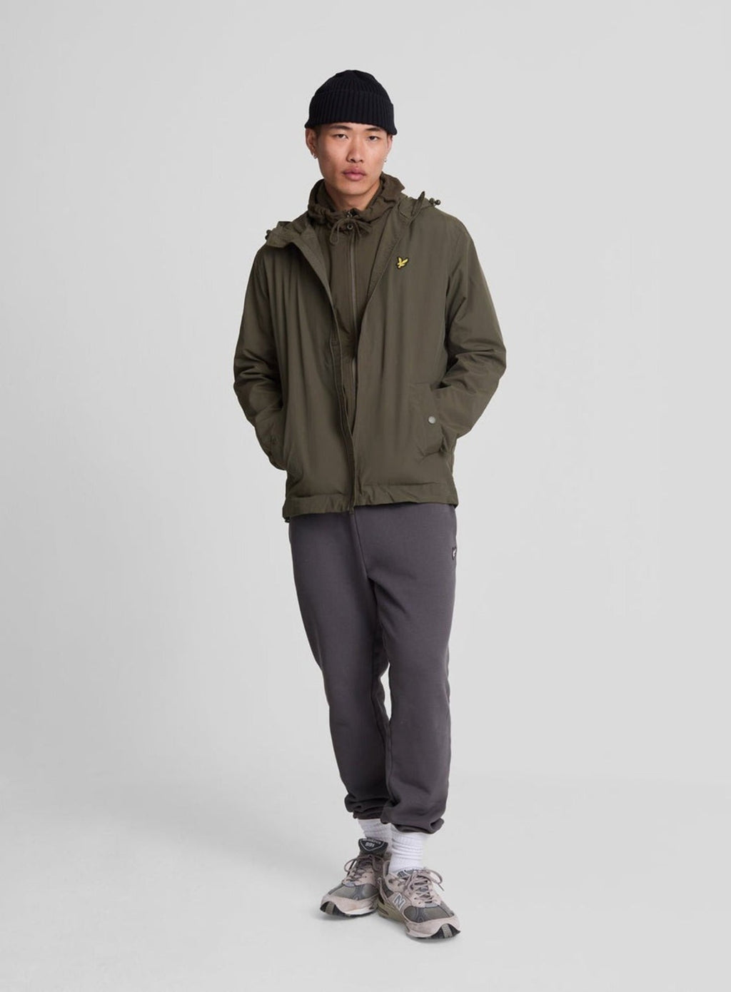LYLE & SCOTT Water Resistant Hooded Jacket Olive