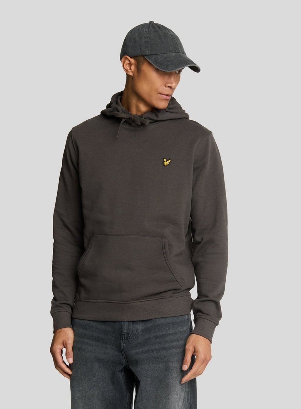 LYLE & SCOTT Loopback Cotton Hoodie Gunmetal