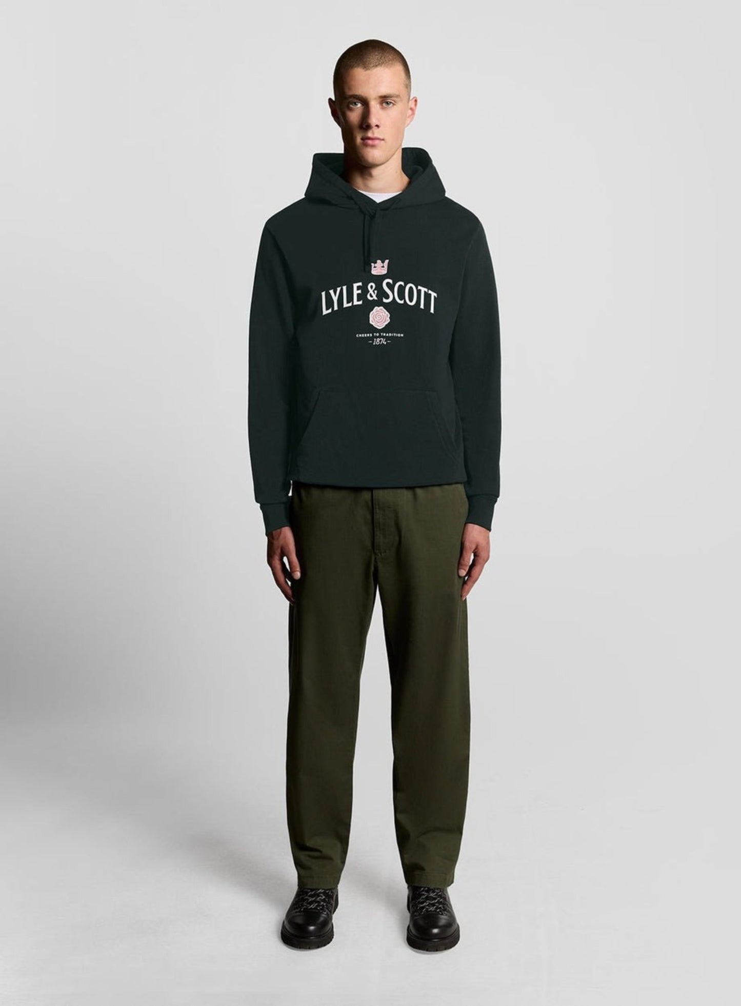 LYLE & SCOTT Cheers To Tradition Graphic Hoodie Dark Navy