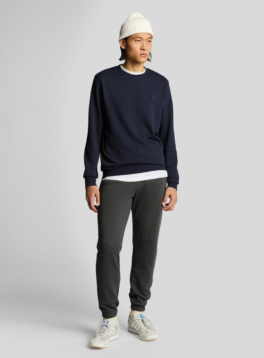 LYLE & SCOTT Superfine Cotton Crew Neck Sweatshirt Dark Navy
