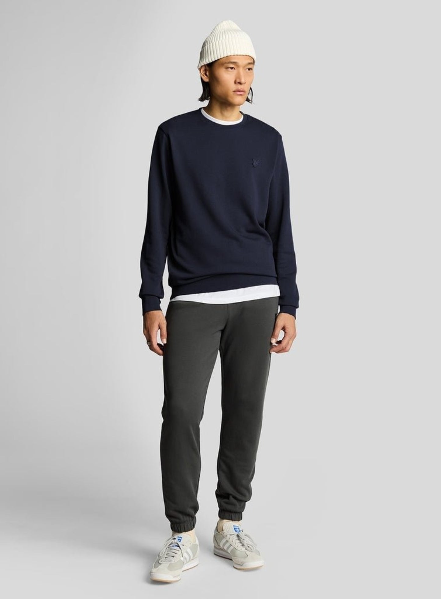 LYLE & SCOTT Superfine Cotton Crew Neck Sweatshirt Dark Navy