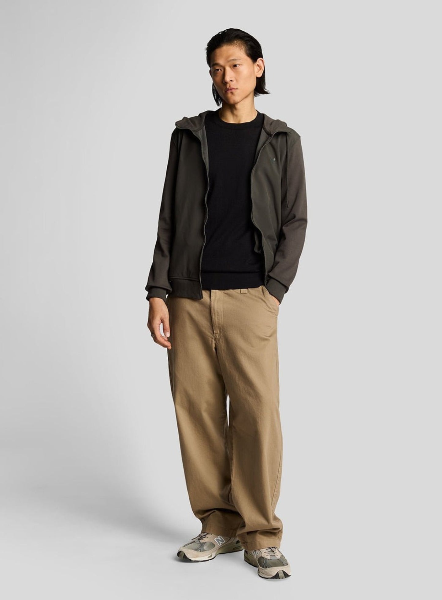 LYLE & SCOTT Tonal Superfine Crew Neck Jumper Jet Black