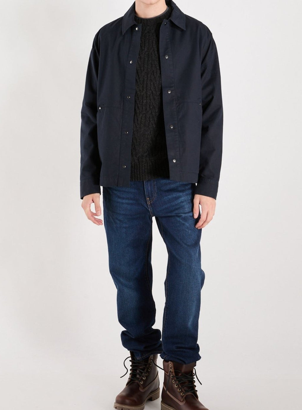 LYLE & SCOTT Classic Collar Overshirt Cotton Blend Lacquer