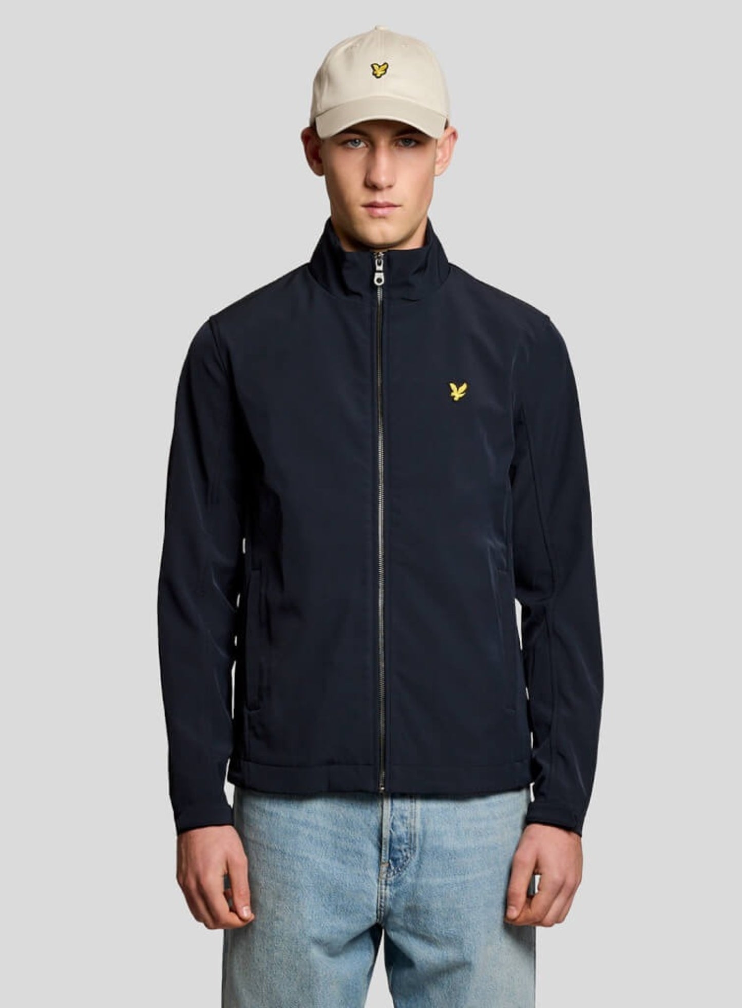 LYLE & SCOTT Mesh Back Softshell Funnel Neck Jacket Dark Navy